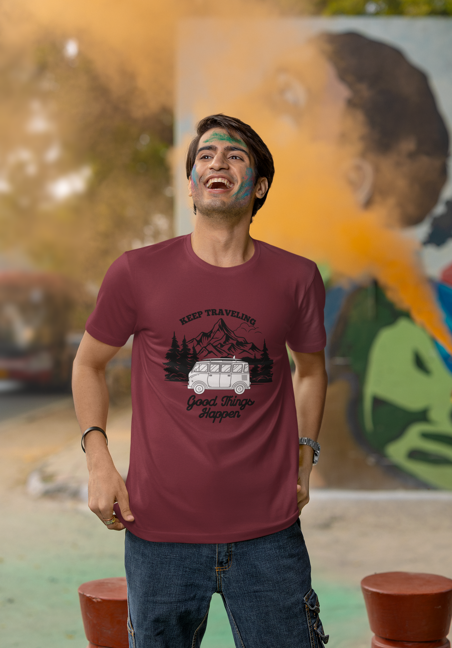 Keep Travelling Good Things Happen | Printed | Crew