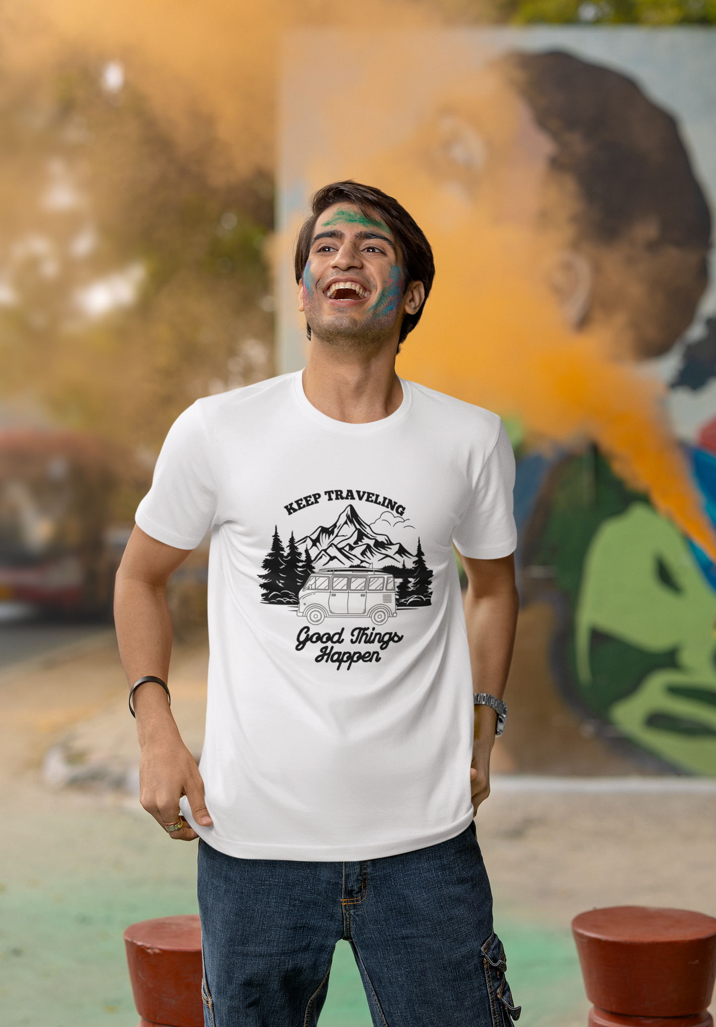 Keep Travelling Good Things Happen | Printed | Crew