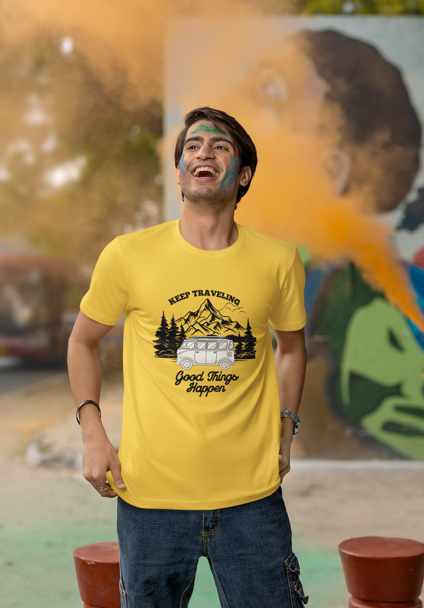 Keep Travelling Good Things Happen | Printed | Crew
