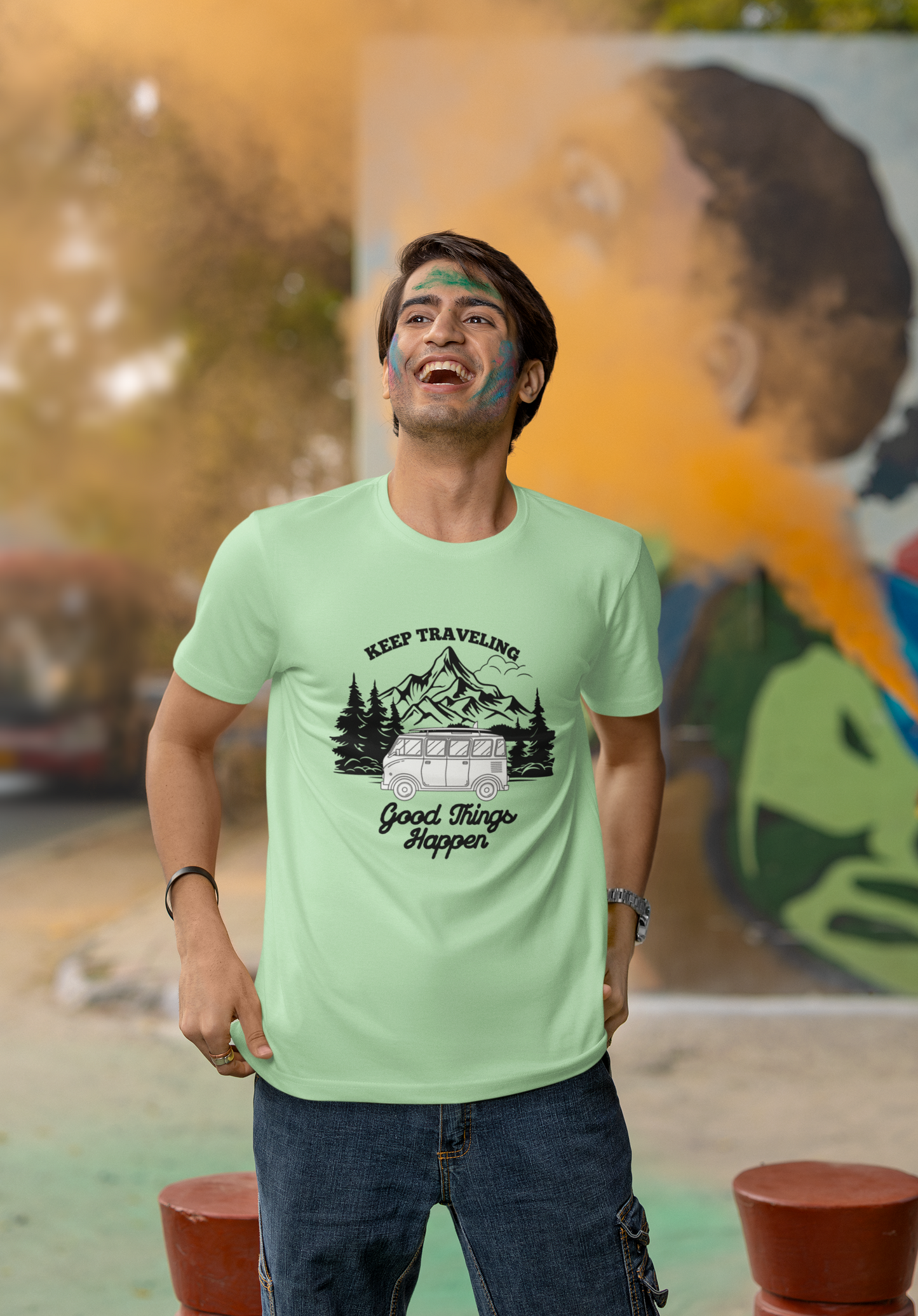 Keep Travelling Good Things Happen | Printed | Crew