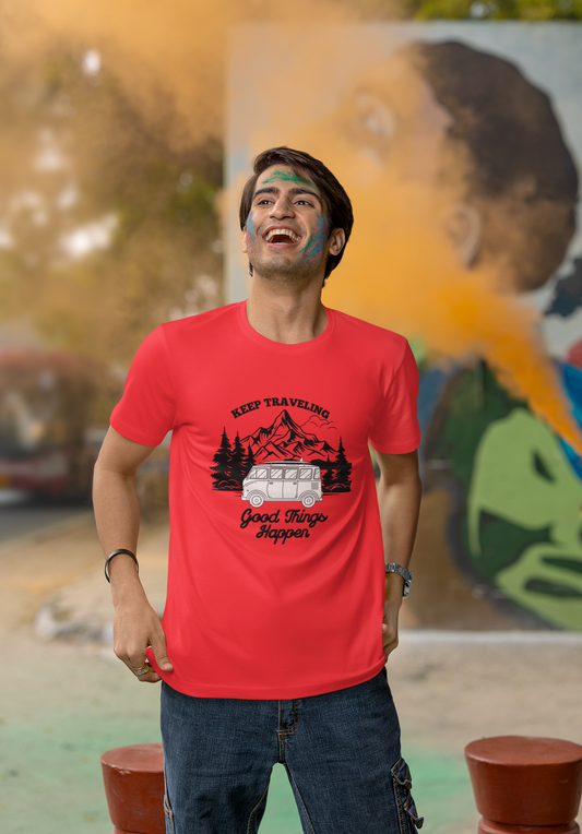 Keep Travelling Good Things Happen | Printed | Crew