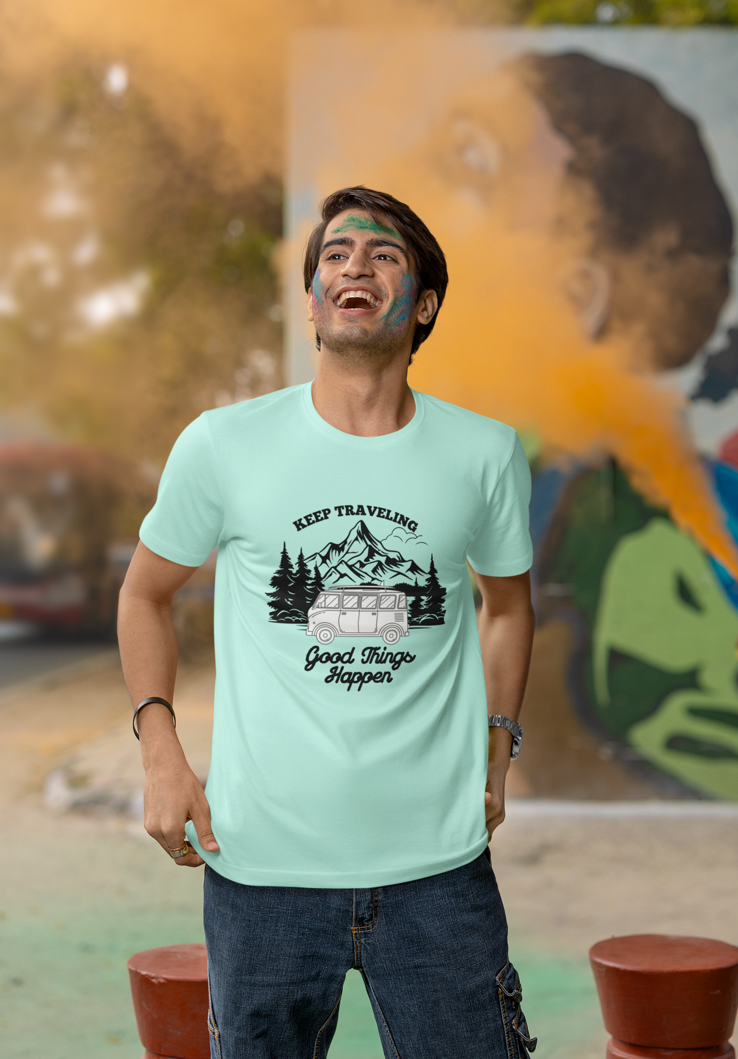 Keep Travelling Good Things Happen | Printed | Crew