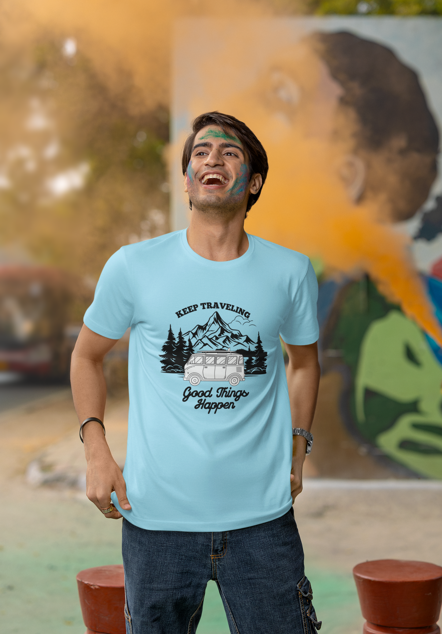 Keep Travelling Good Things Happen | Printed | Crew