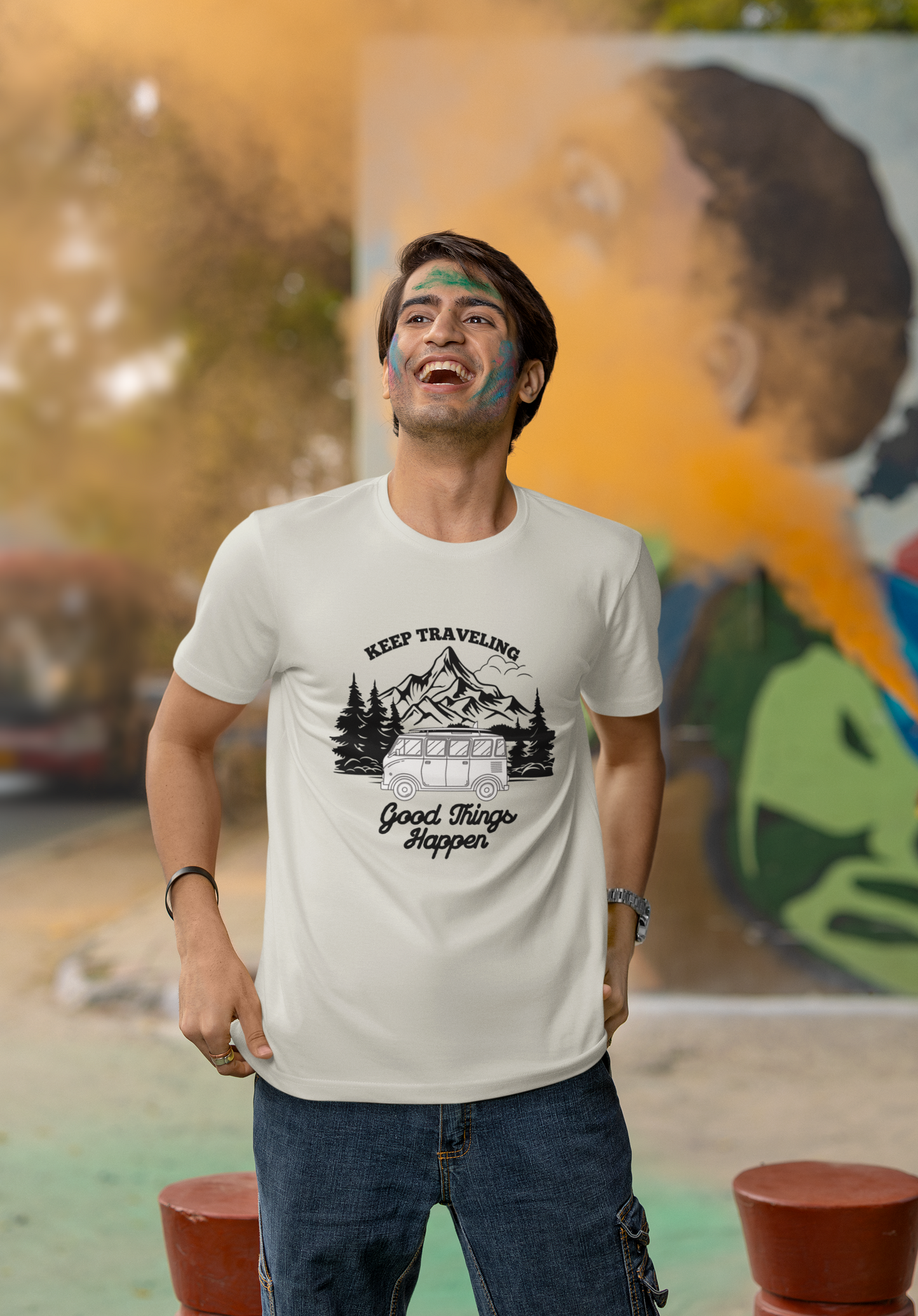 Keep Travelling Good Things Happen | Printed | Crew