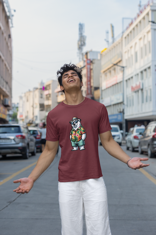 Polar Bear On Vacation | Printed | Crew