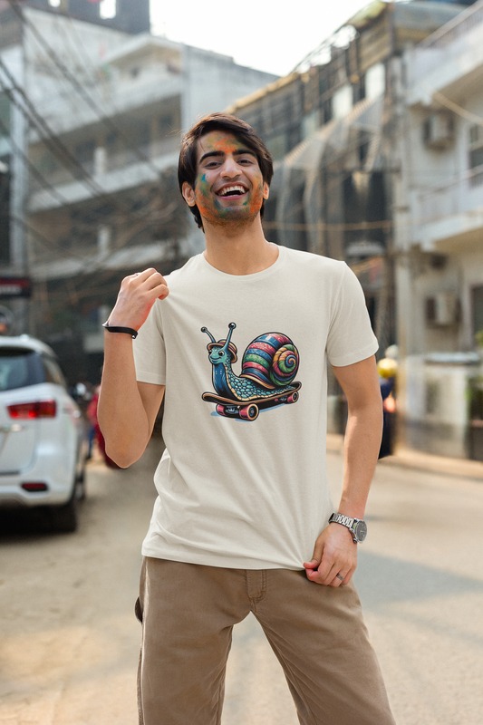 Snail On Skateboard | Printed | Crew