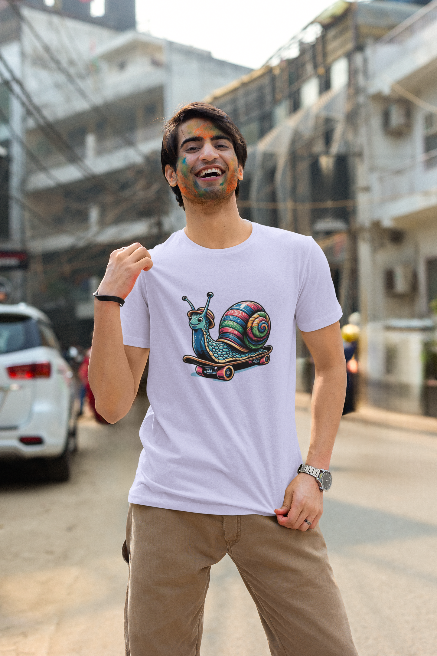 Snail On Skateboard | Printed | Crew