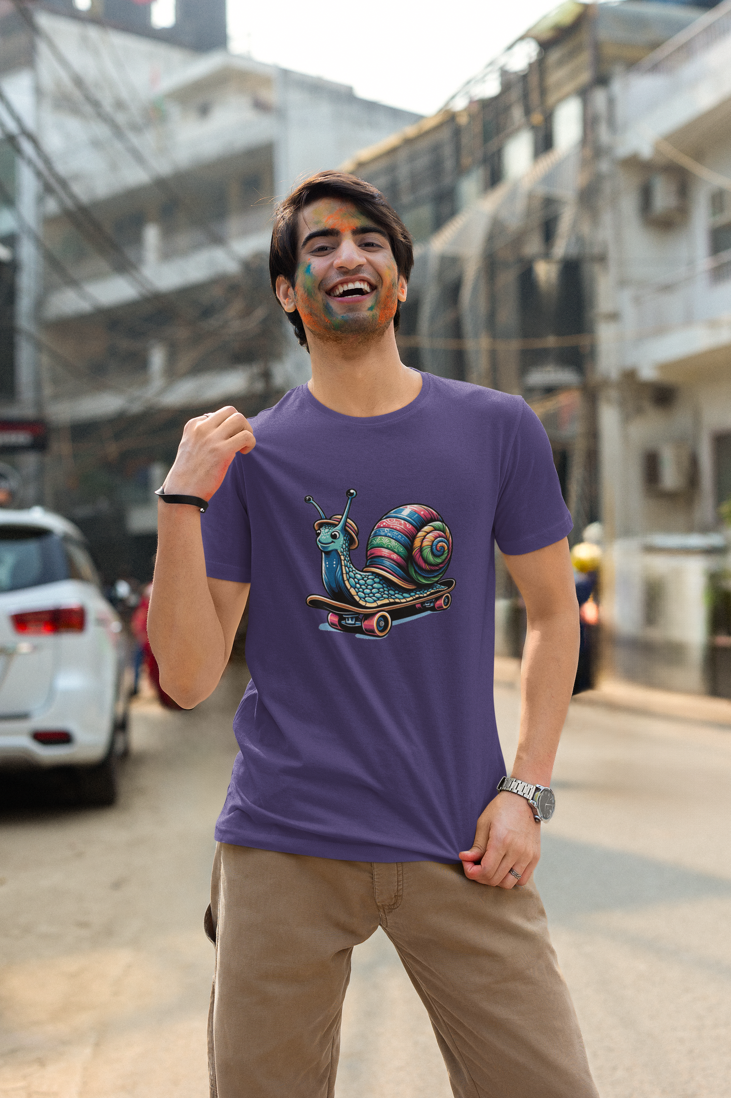 Snail On Skateboard | Printed | Crew
