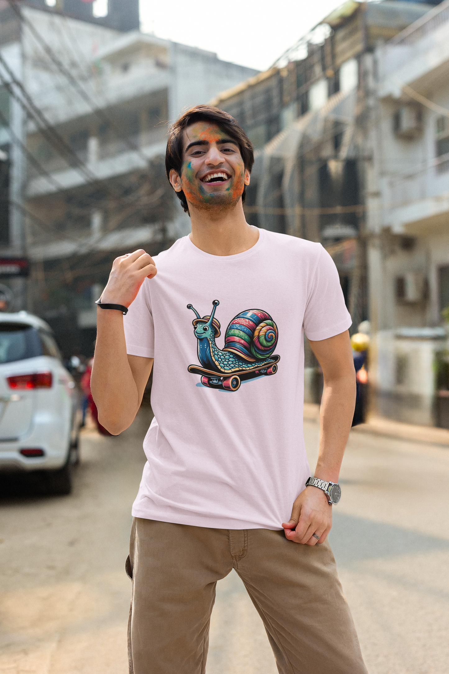 Snail On Skateboard | Printed | Crew