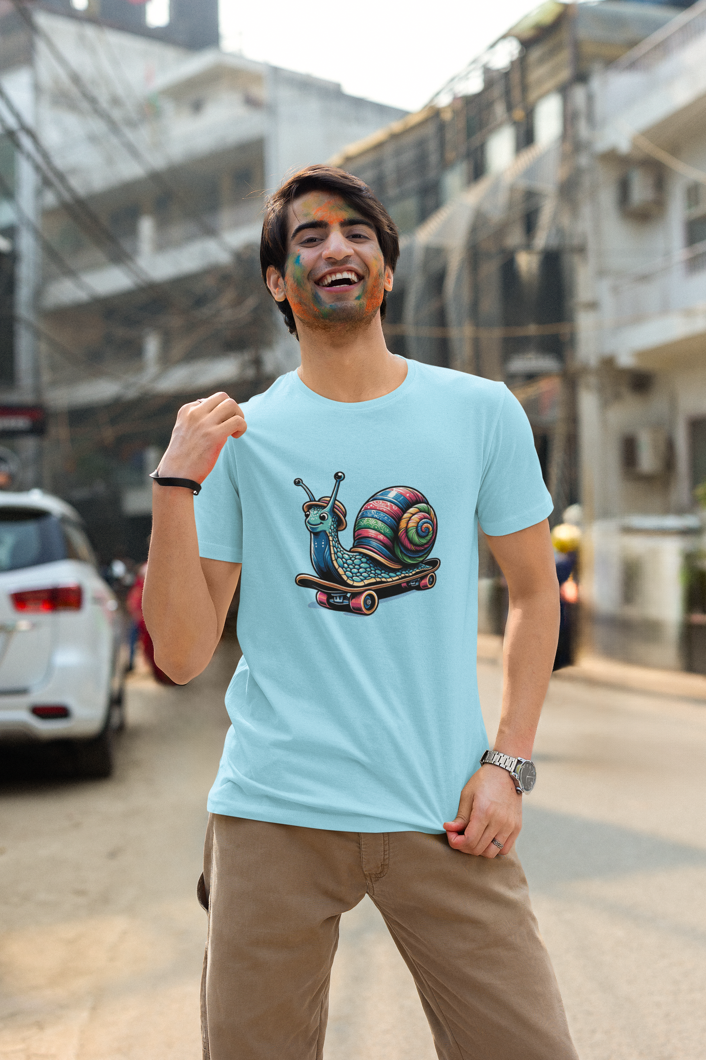 Snail On Skateboard | Printed | Crew