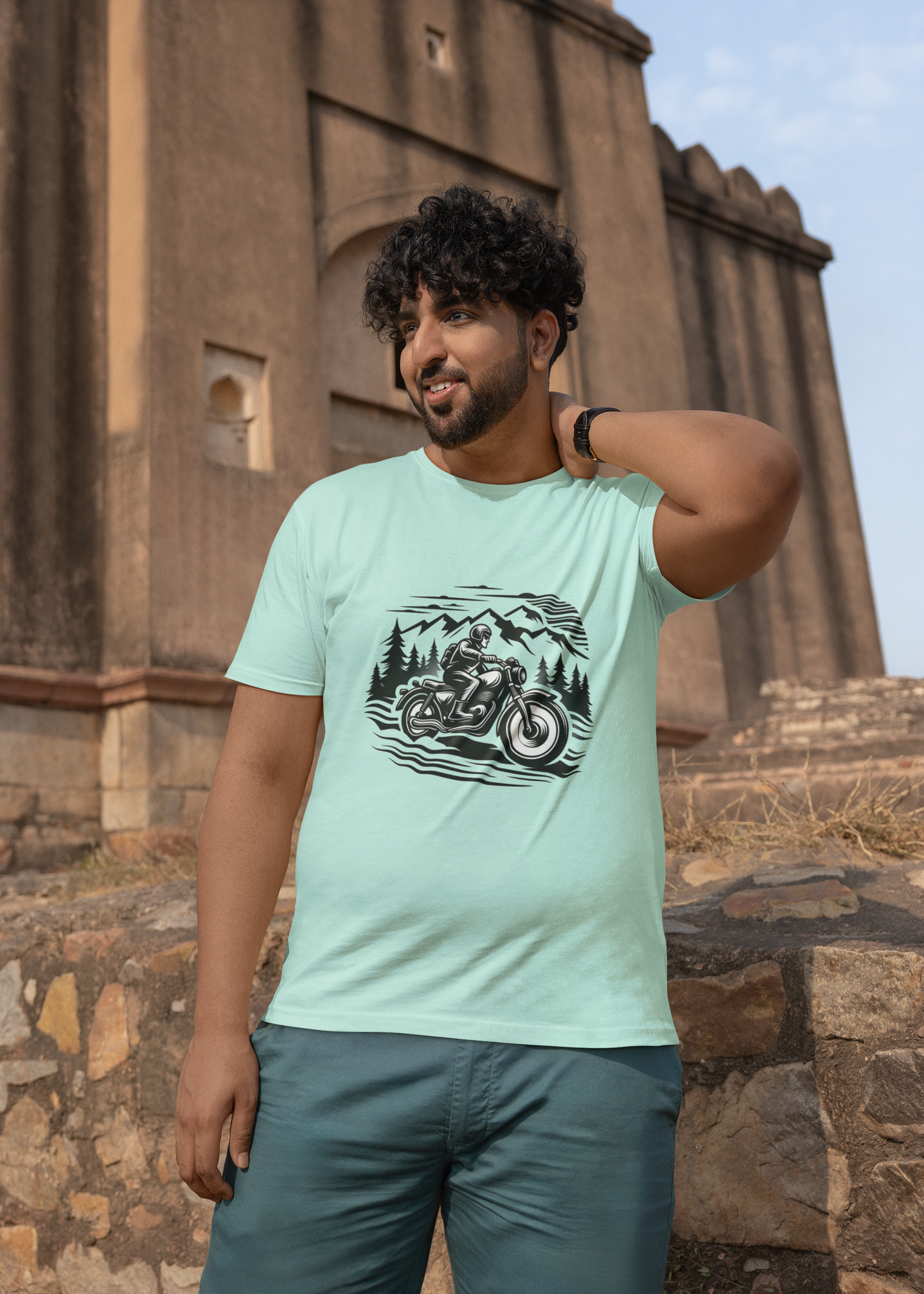 Motorcycle Riding | Printed | Crew