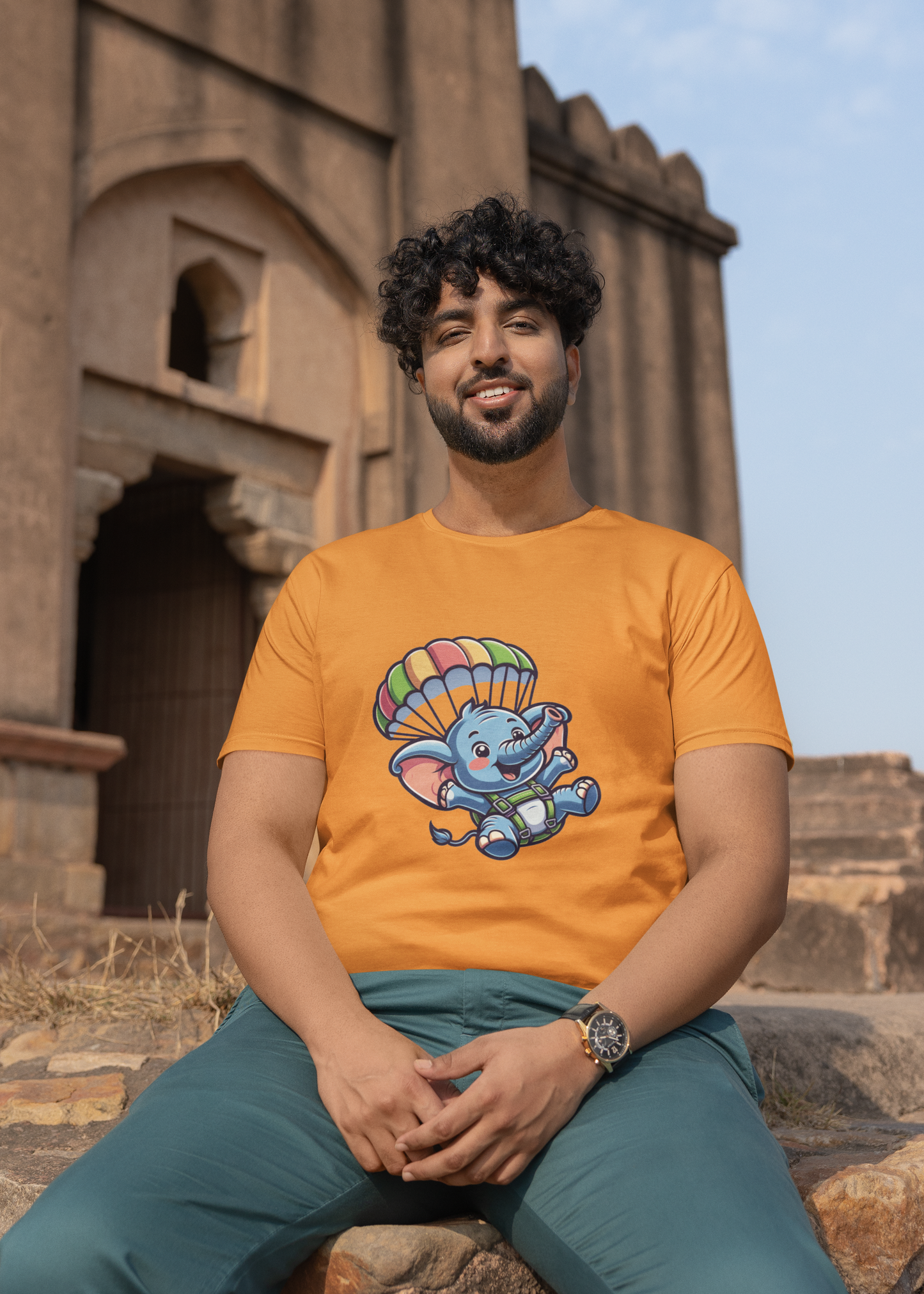 Elephant Parachuting | Printed | Crew