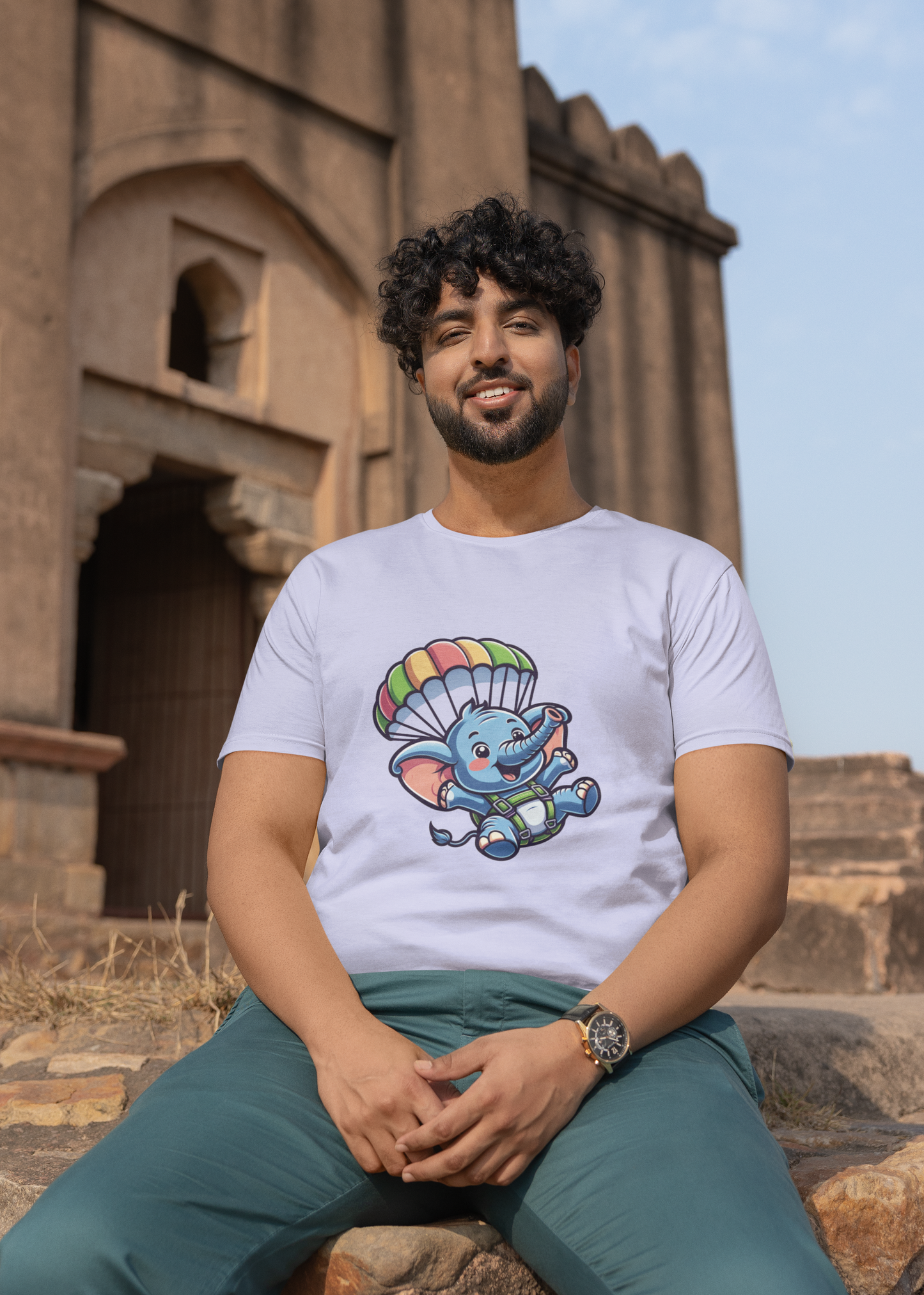 Elephant Parachuting | Printed | Crew
