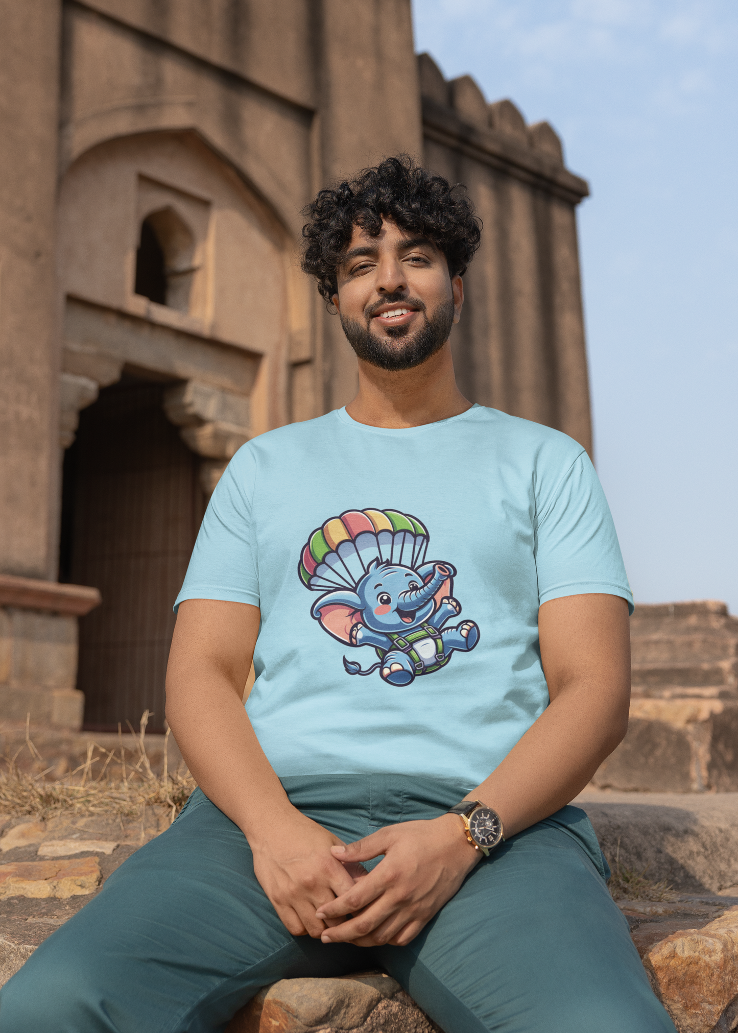 Elephant Parachuting | Printed | Crew