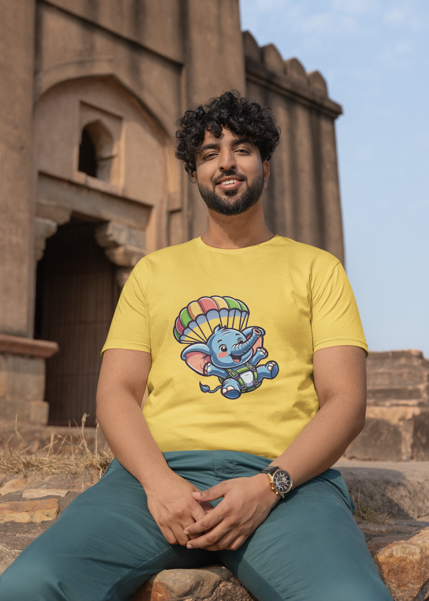 Elephant Parachuting | Printed | Crew