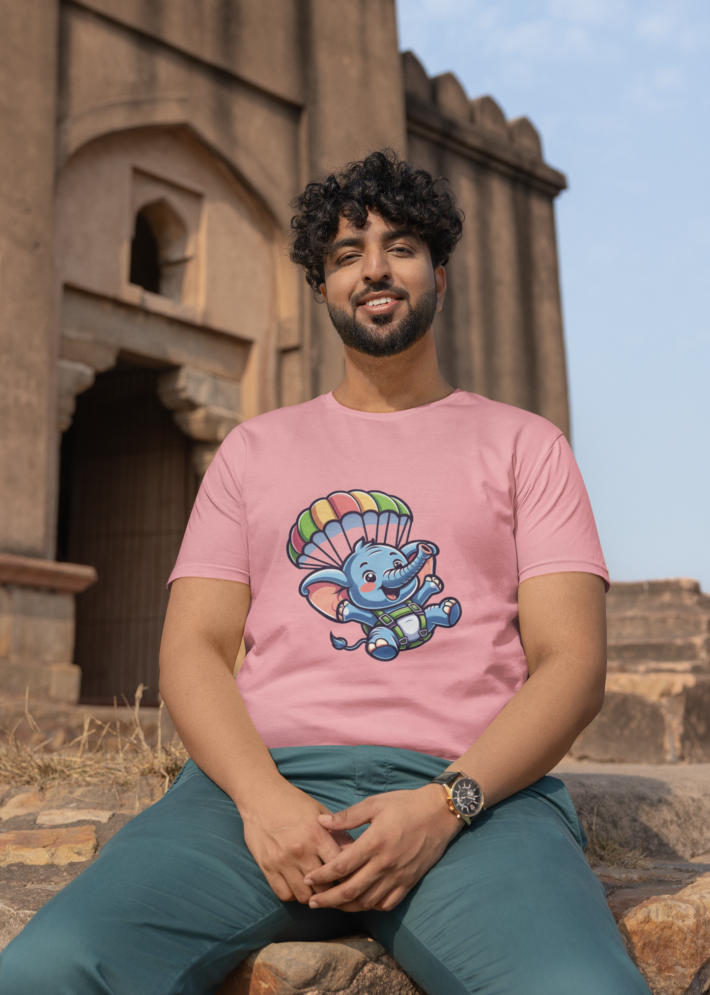 Elephant Parachuting | Printed | Crew