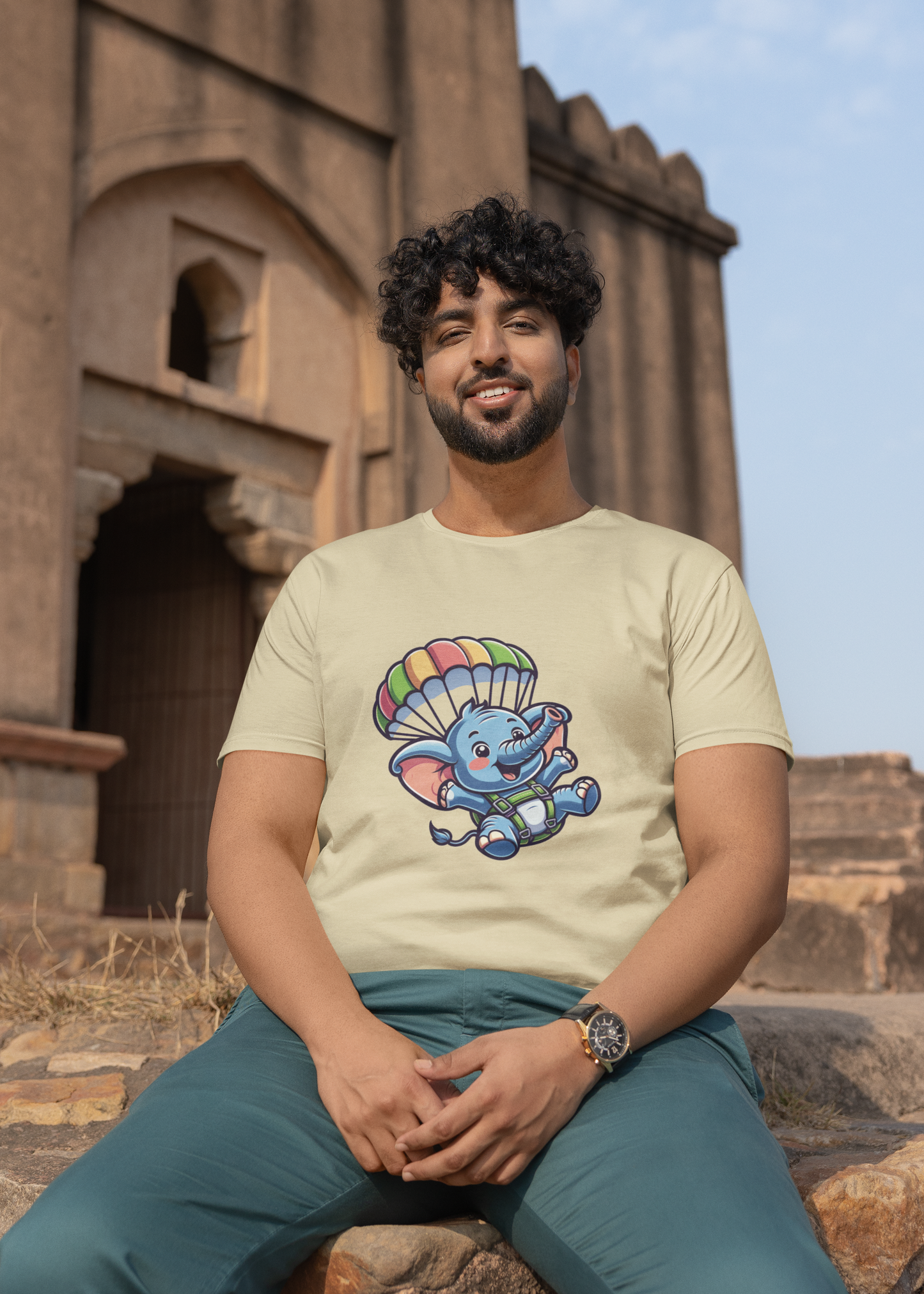Elephant Parachuting | Printed | Crew