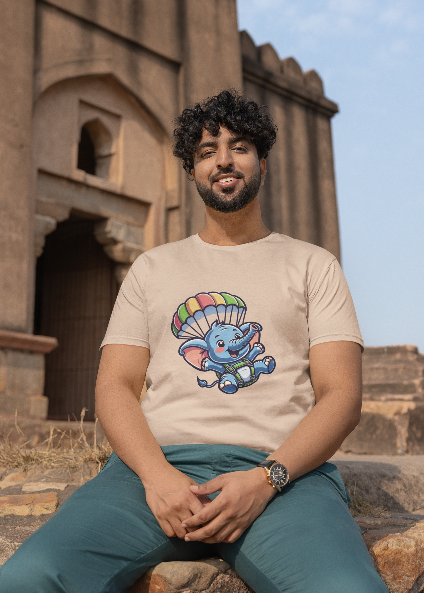 Elephant Parachuting | Printed | Crew