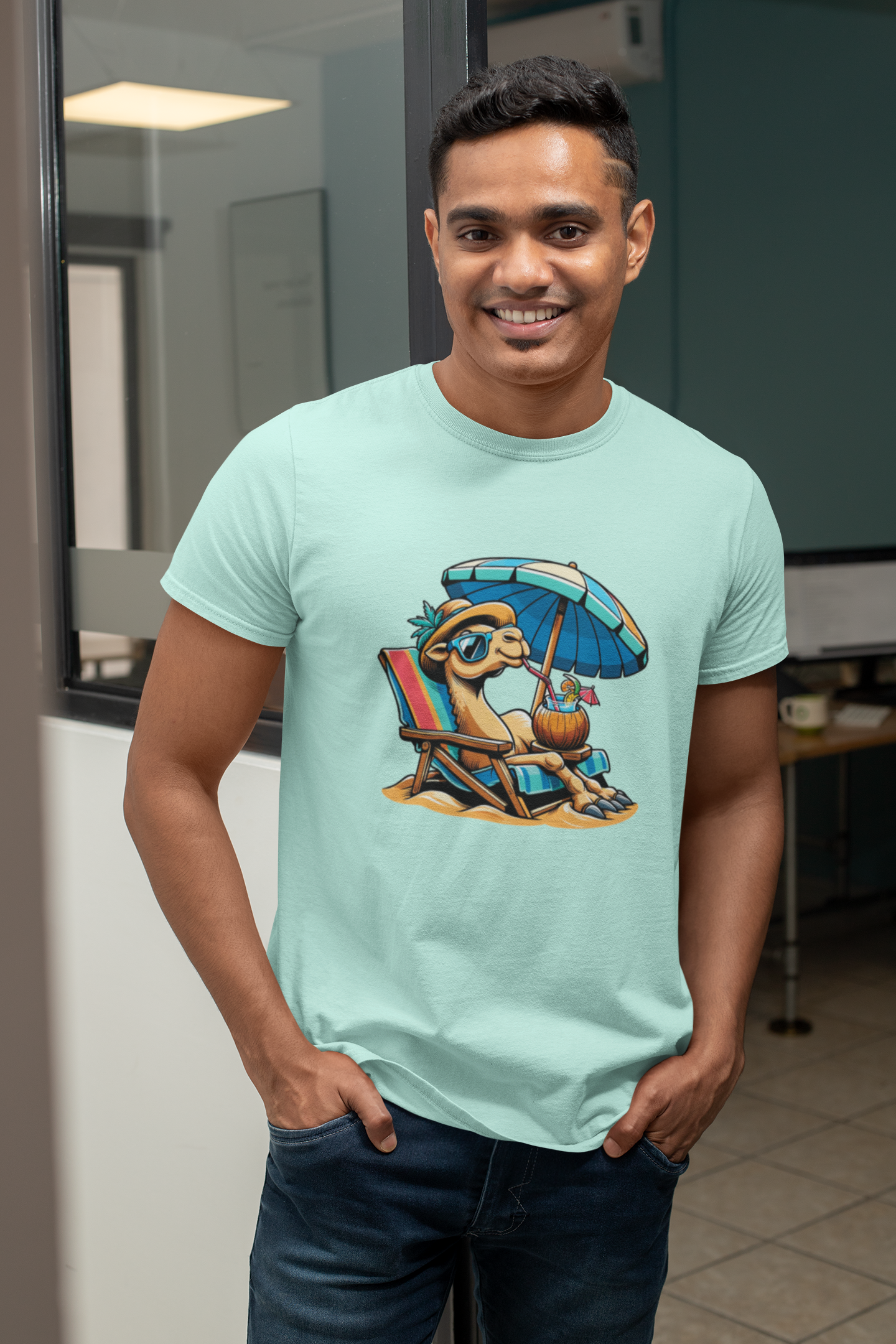 Camel On Vacation | Printed | Crew