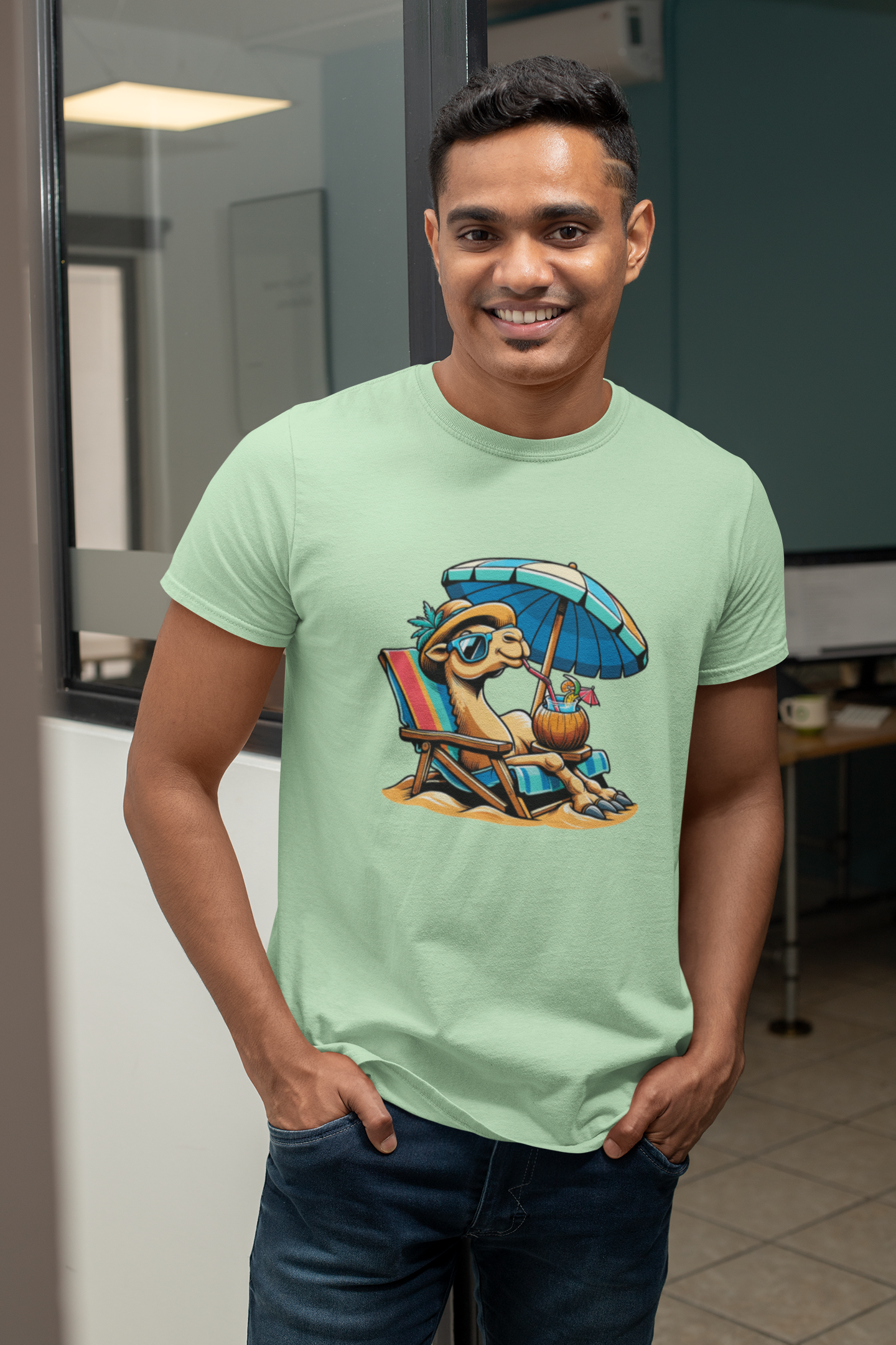 Camel On Vacation | Printed | Crew