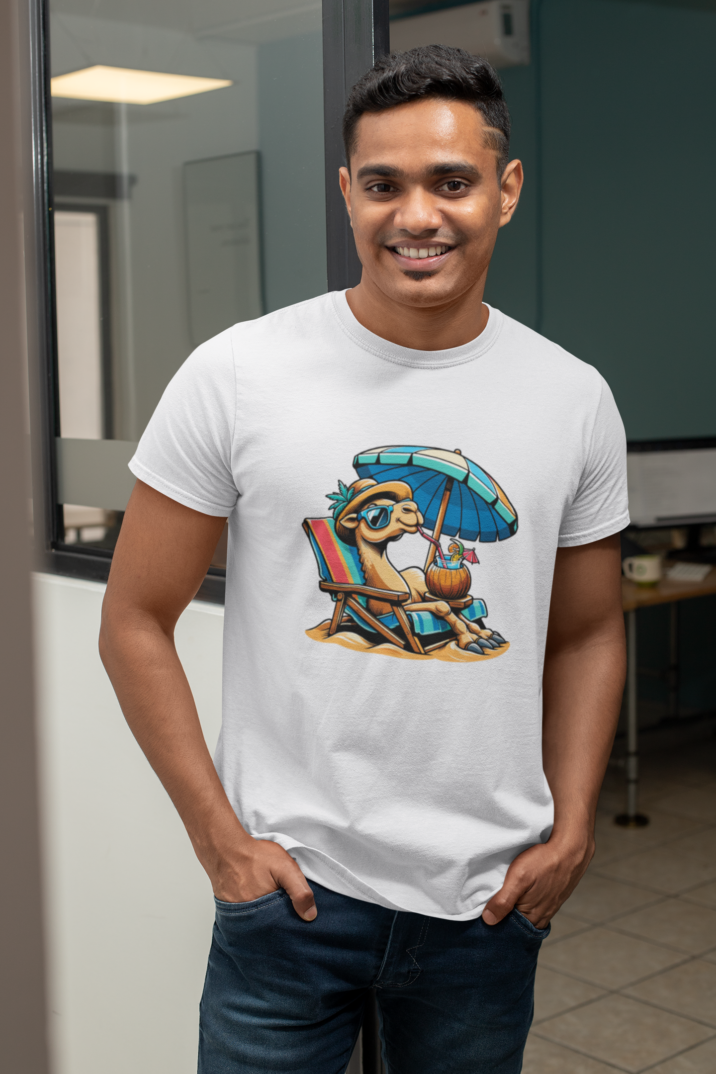 Camel On Vacation | Printed | Crew
