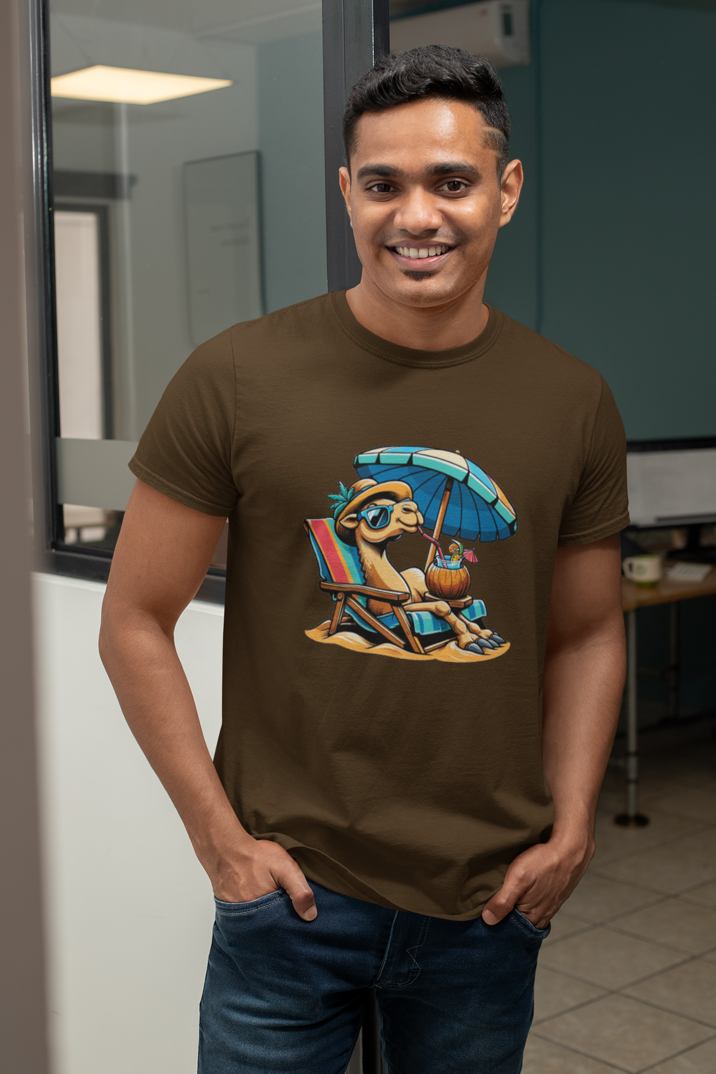 Camel On Vacation | Printed | Crew